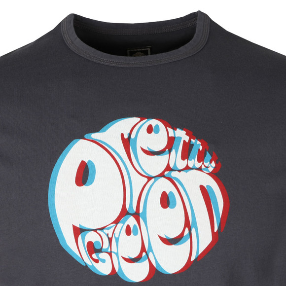 Pretty Green Mens Black 3D Print Logo T-Shirt main image