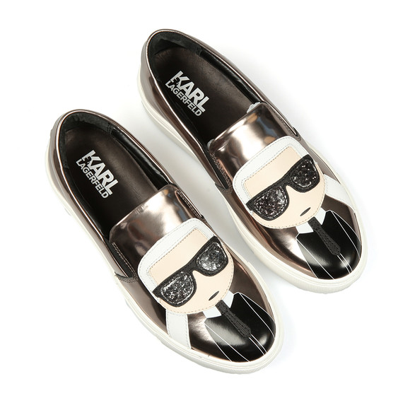 Karl Lagerfeld Womens Grey Karl Ikonic Slip On #3