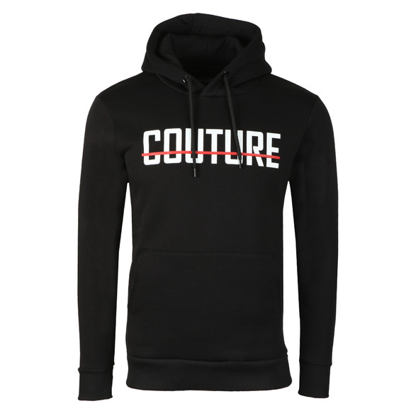 Fresh Couture Mens Black Large Logo Core Hoodie main image