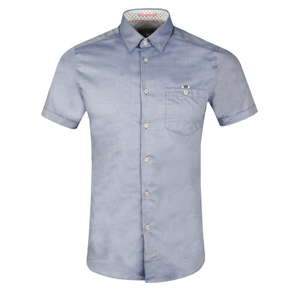 Ted Baker Mens Blue Wallo S/S Oxford Shirt main image