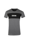 Fresh Couture Mens Grey Block T Shirt