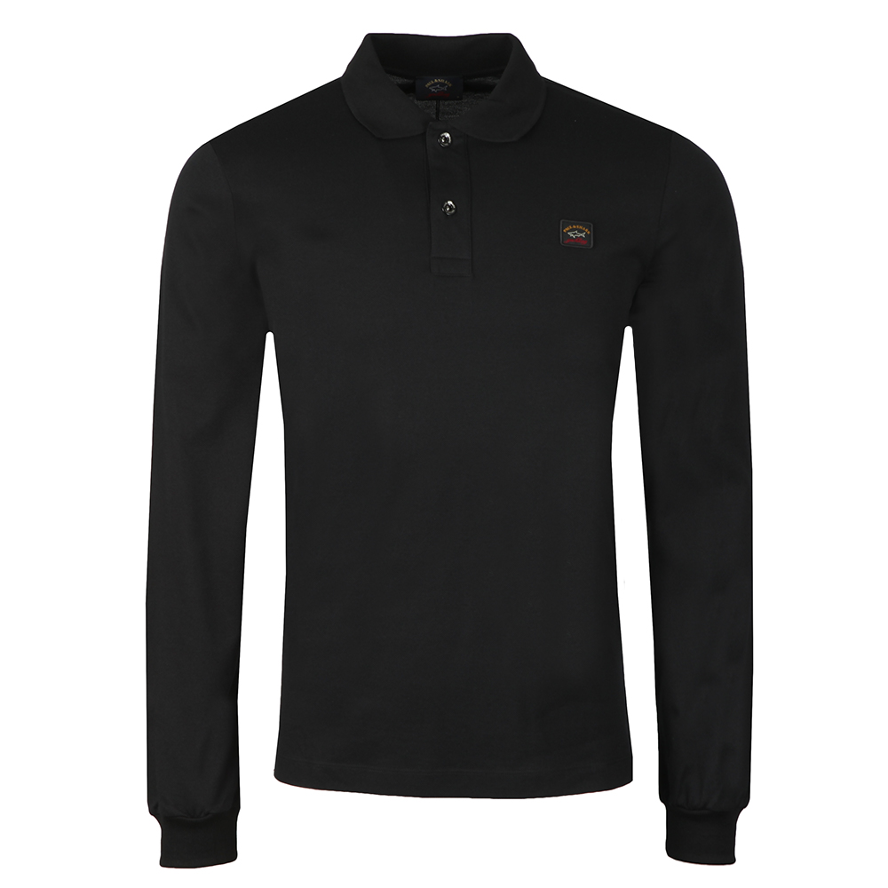 Paul Shark Shark Fit LS Square Badge Polo Shirt Oxygen Clothing