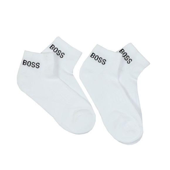 BOSS Bodywear Mens White Two Pack Sport Trainer Socks main image