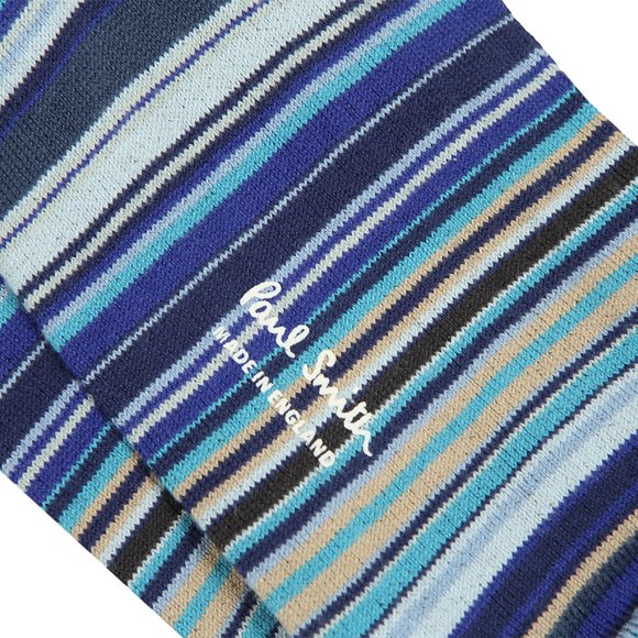 Paul Smith Mens Blue Classic Multi Stripe Sock #2