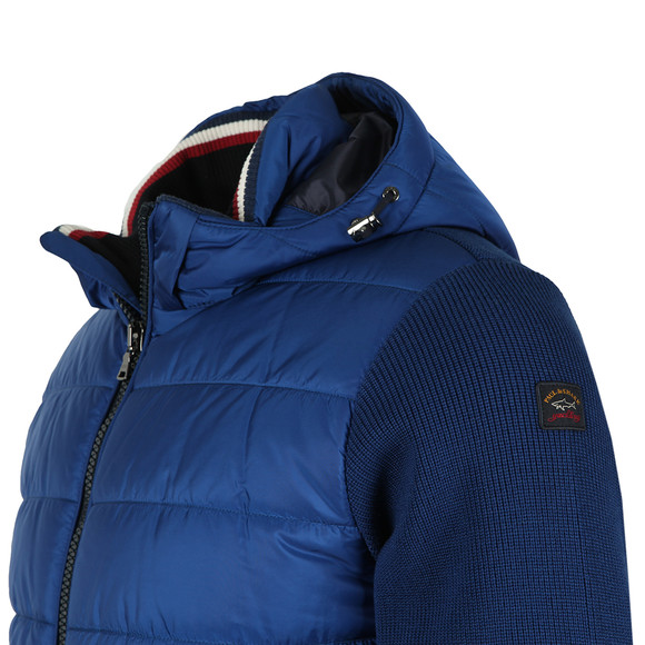 Paul & Shark Mens Blue Knitted Padded Jacket #2
