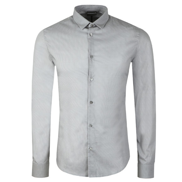 Emporio Armani Mens Grey Allover Pattern Shirt main image