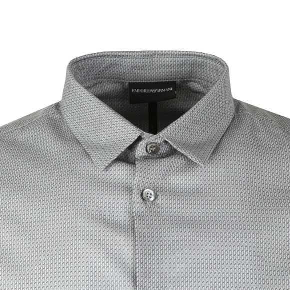 Emporio Armani Mens Grey Allover Pattern Shirt main image