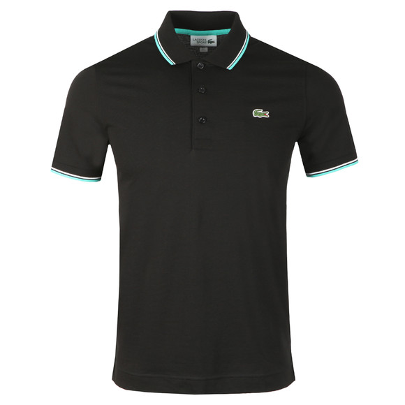 Lacoste Sport Mens Black YH7900 Tipped Polo Shirt #1