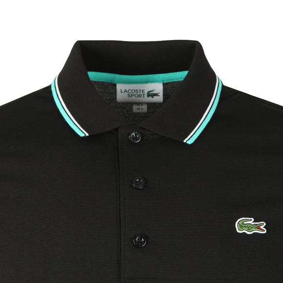 Lacoste Sport Mens Black YH7900 Tipped Polo Shirt #2