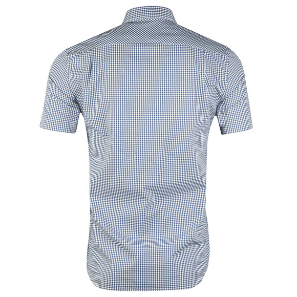 Lacoste Mens Blue S/S CH0470 Gingham Check Shirt main image