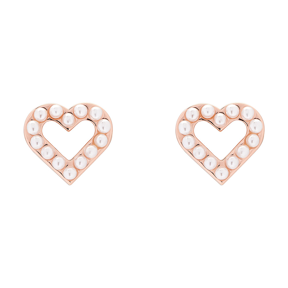 Ted Baker Harly Tiny Heart Stud Earrings – Rose Gold Tone, Hypoallergenic Surgical Steel, Gift Boxed-652977
