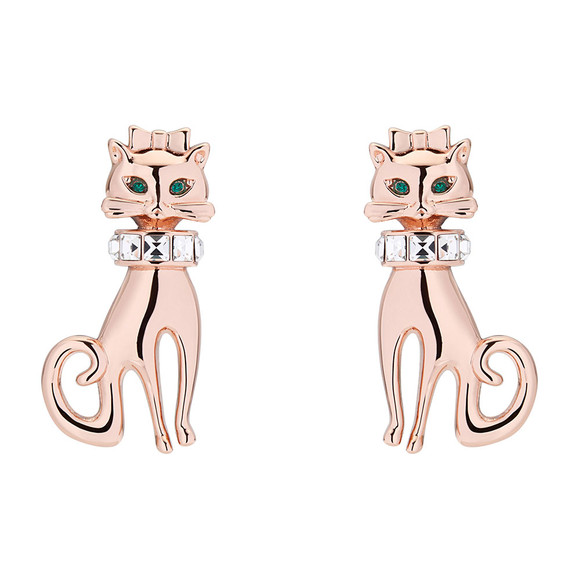 Ted Baker Womens Pink Rose Gold Sylvie Glamour Puss Earring #1