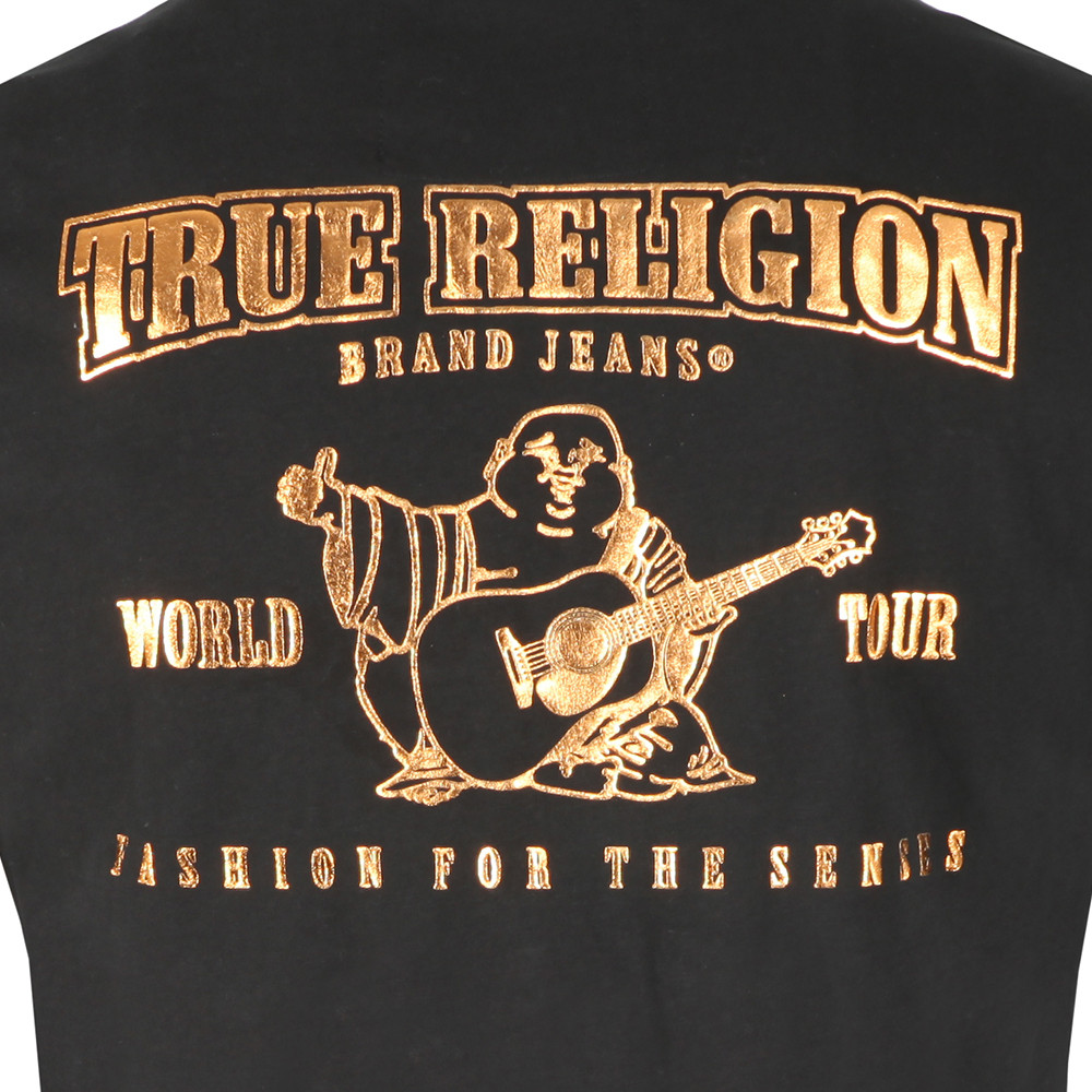 black and gold true religion tracksuit