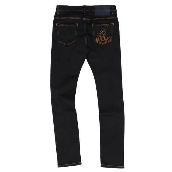 Vivienne Westwood Anglomania Mens Blue Embroidered Logo Jean main image