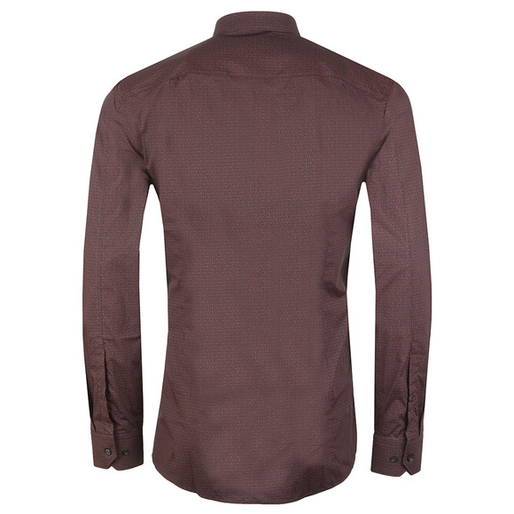 HUGO Mens Black Elisha01 Patterned Shirt #3