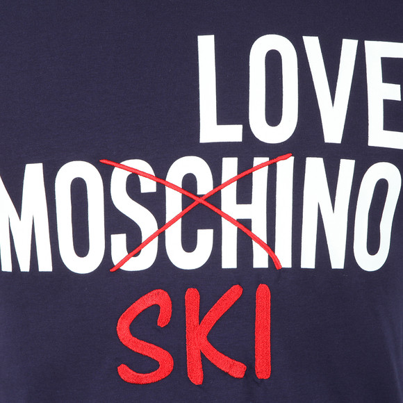 Love Moschino Mens Blue X Ski Slim Crew Neck T-Shirt #2