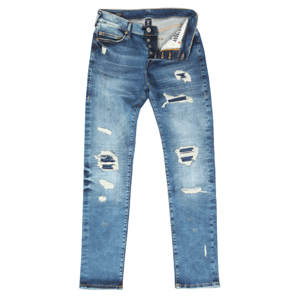 True Religion Mens Blue Rocco Traditional With Patches Jean main image