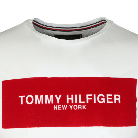 Tommy Hilfiger Mens White Box Logo Tee main image