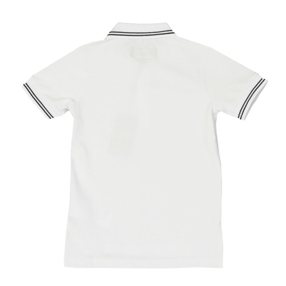 Emporio Armani Boys White Tipped Polo Shirt main image