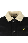 Lyle & Scott Mens Black Jumbo Cord Shearling Jacket