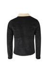 Lyle & Scott Mens Black Jumbo Cord Shearling Jacket