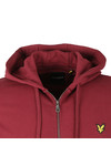 Lyle & Scott Mens Red Zip Through Hoodie