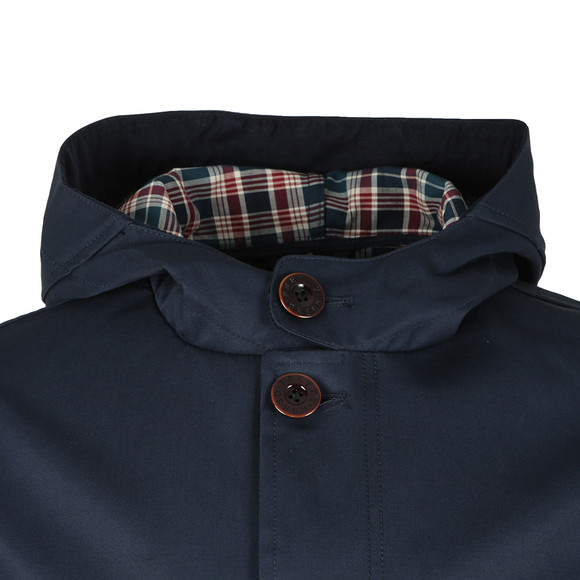 Pretty Green Mens Blue Bonded Hooded Parka main image