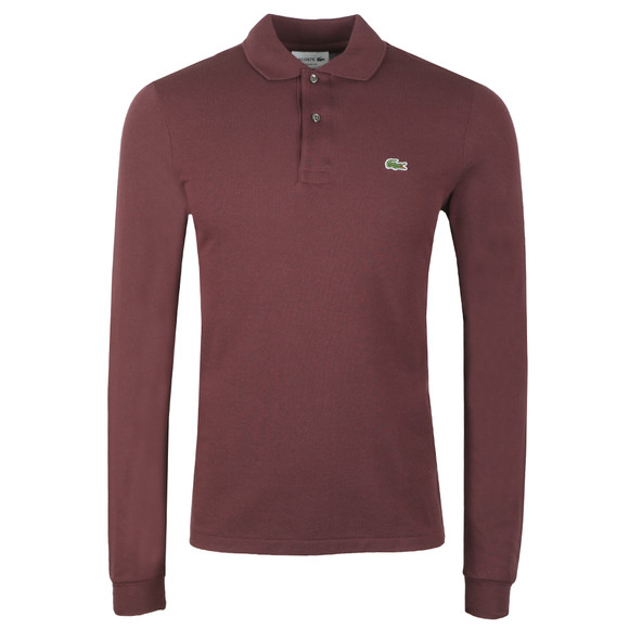 Lacoste Mens Purple L1312 Long Sleeve Polo main image