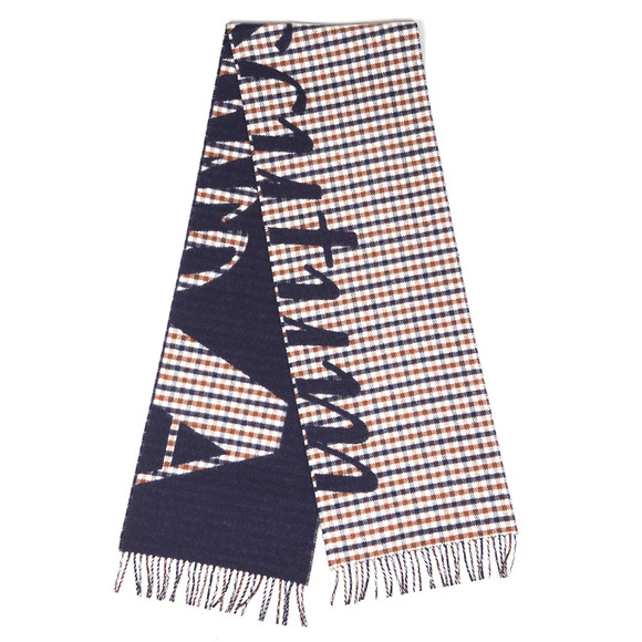 Aquascutum Mens Brown Buxton Merino Cashmere Scarf main image