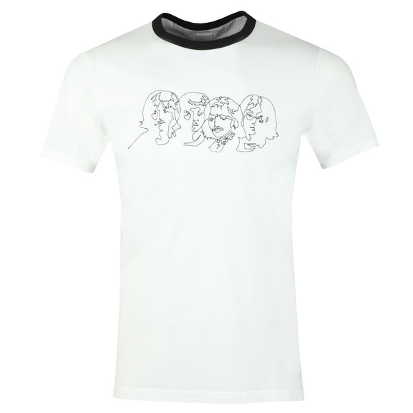 Pretty Green Mens White Beatles Savoy T-Shirt main image