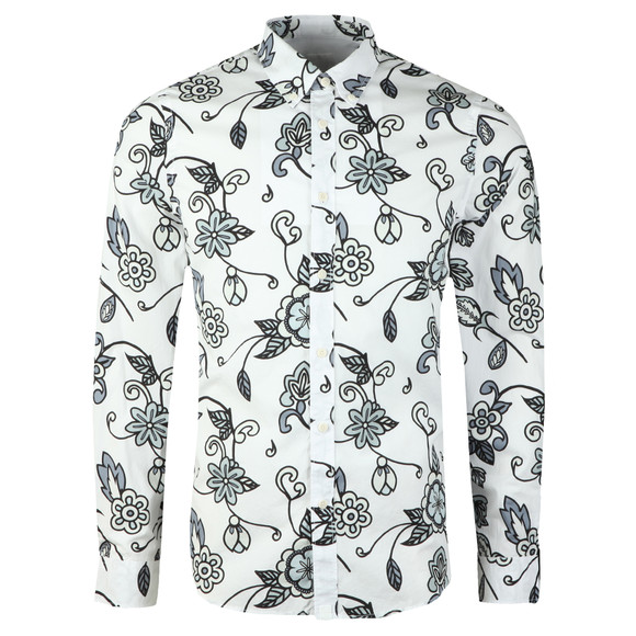 Pretty Green Mens Grey Beatles Prudence Print Shirt main image