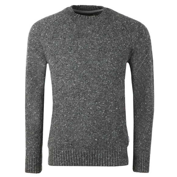 Barbour Lifestyle Mens Grey Netherton Crew Jumper #1
