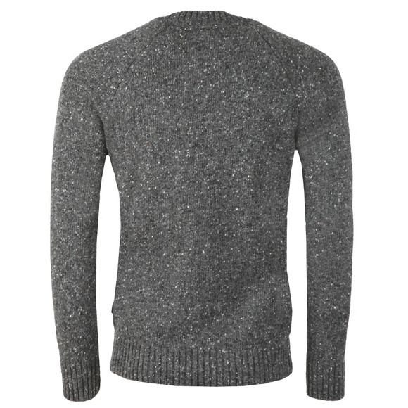 Barbour Lifestyle Mens Grey Netherton Crew Jumper #3