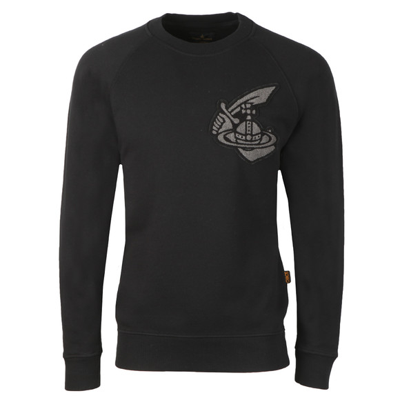 Vivienne Westwood Anglomania Mens Black Classic Sweatshirt With Patch Logo main image