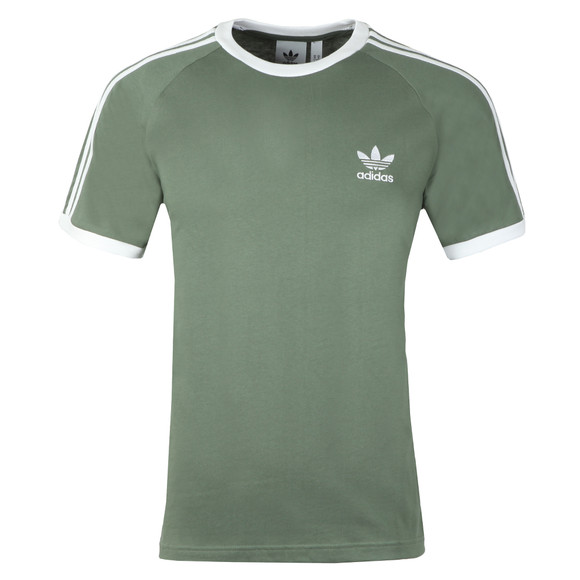 adidas Originals Mens Green 3 Stripes T-Shirt main image