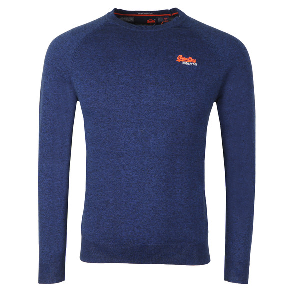 Superdry Mens Blue Orange Label Crew Jumper main image