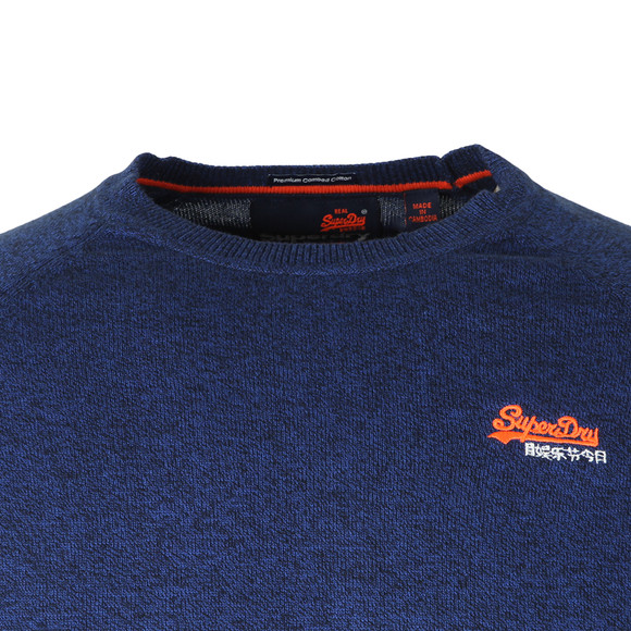 Superdry Mens Blue Orange Label Crew Jumper main image