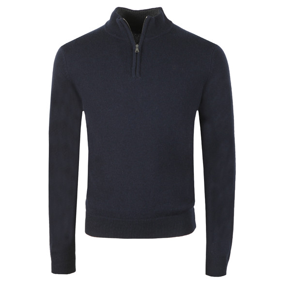 mens lambswool half zip jumper