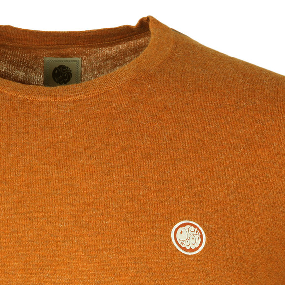 Pretty Green Mens Orange Crew Neck Knitted Jumper main image