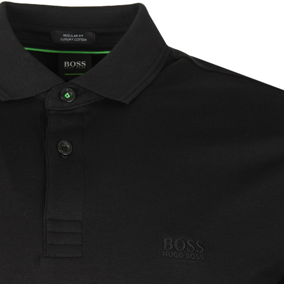 BOSS Mens Black Athleisure Pirol Long Sleeve Polo Shirt main image