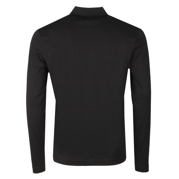 BOSS Mens Black Athleisure Pirol Long Sleeve Polo Shirt main image