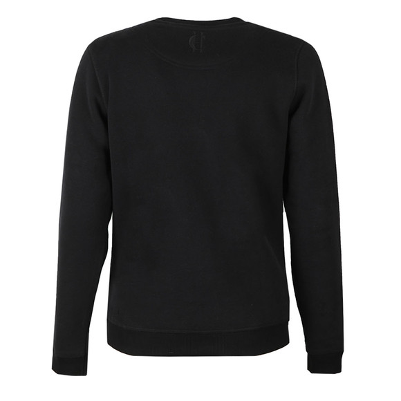 Holland Cooper Womens Black Sportswear Luxe Crest Crew Sweatshirt #3