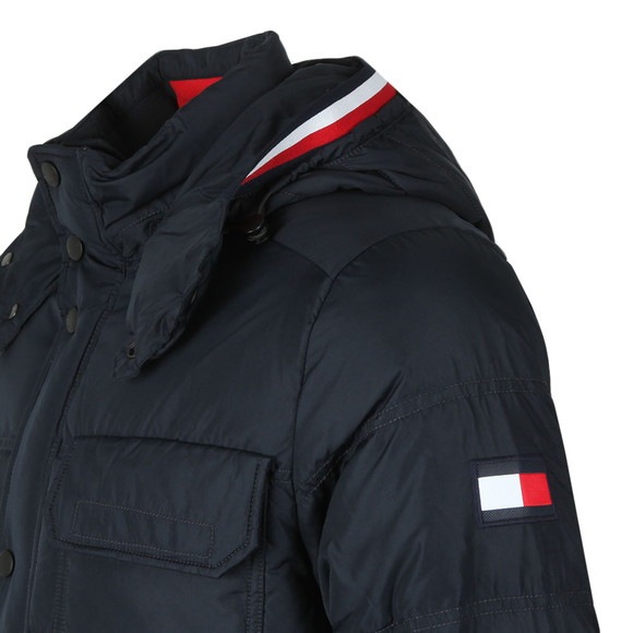 Tommy Hilfiger Mens Blue Down Hooded Jacket main image
