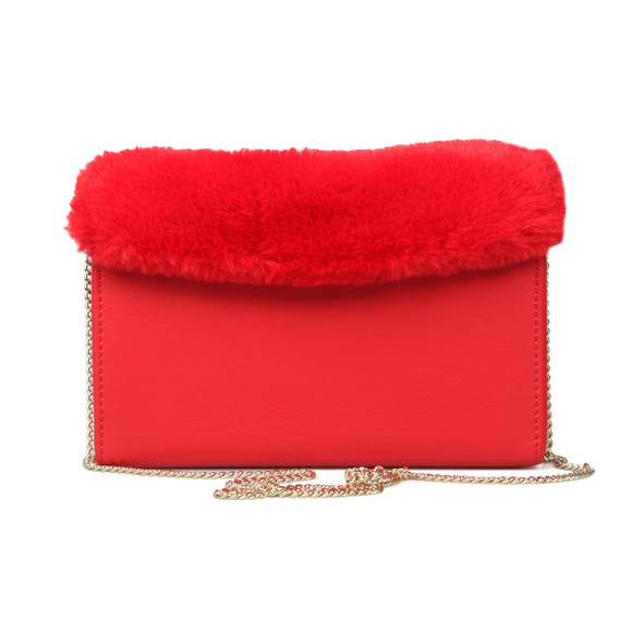 Love Moschino Womens Red Borsa Nappa PU & Fur Bag main image