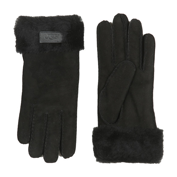 Ugg Womens Black Sheepskin Turn Cuff Glove #1