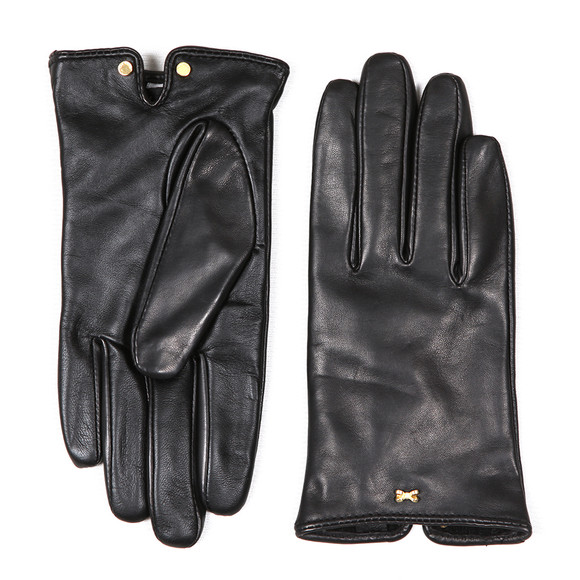 Ted Baker Womens Black Bow Detail Leather Glove #1