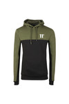 Eleven Degrees Mens Black Block Pull Over Hoodie