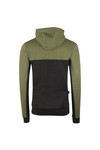 Eleven Degrees Mens Green Block Pull Over Hoodie