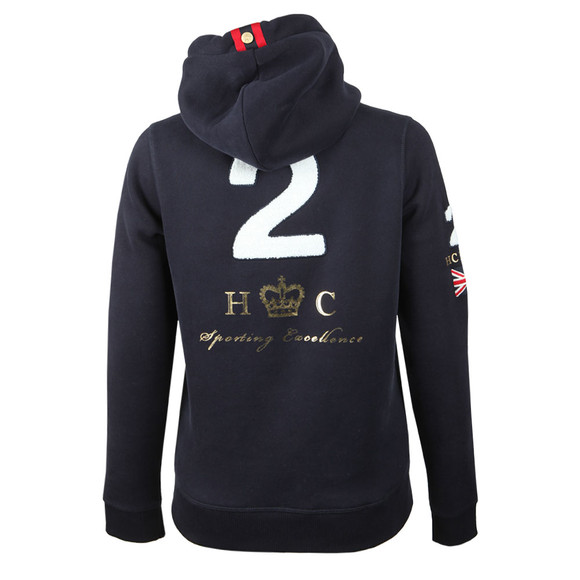 Holland Cooper Womens Blue Sportswear Luxe Text Hoodie #2
