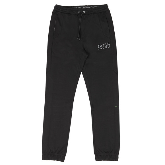 BOSS Mens Black Athleisure Reflective Logo Hadiko Joggers #1